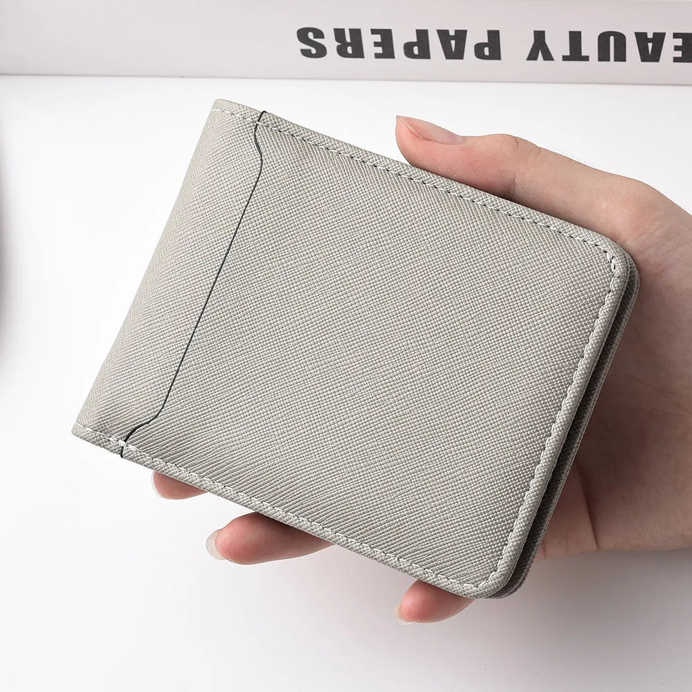 Simple Solid-Color Short Wallet