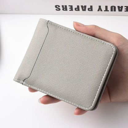 Simple Solid-Color Short Wallet