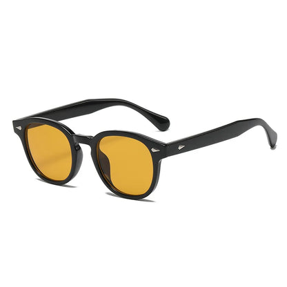 DUHE Retro Rivet Round Sunglasses