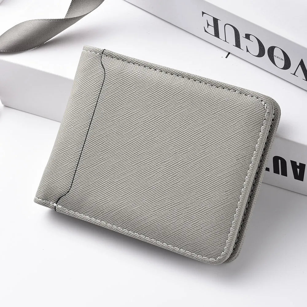 Simple Solid-Color Short Wallet
