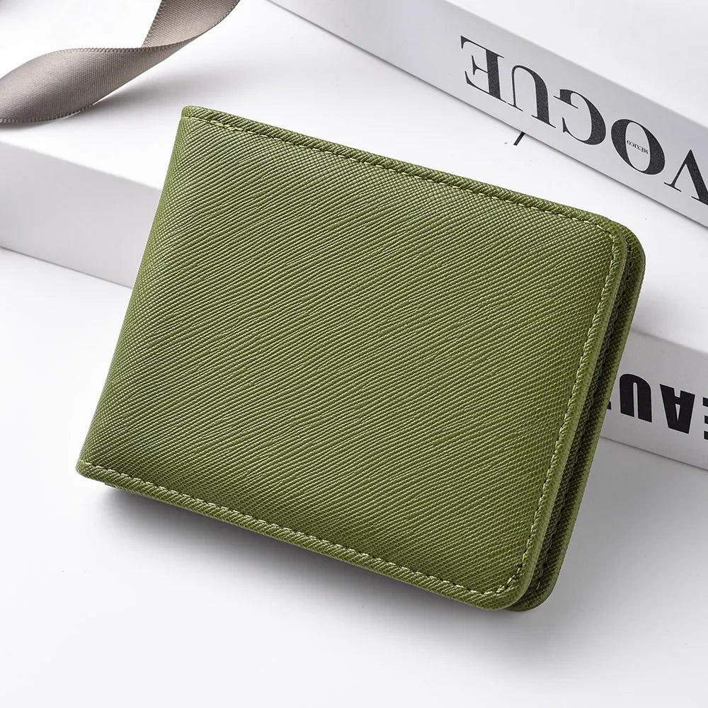 Simple Solid-Color Short Wallet